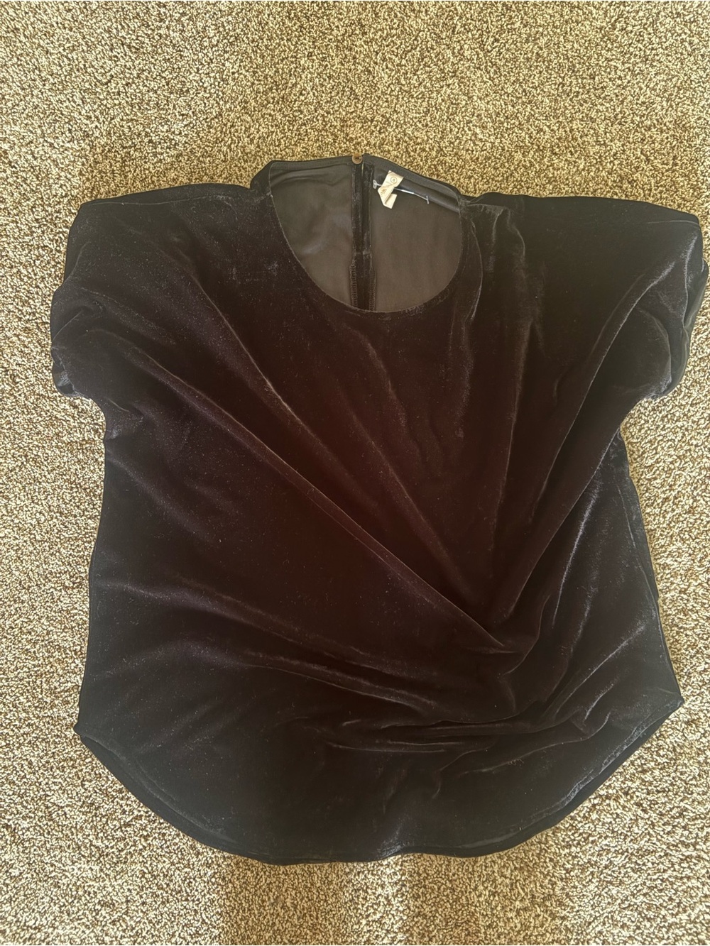 Wishlist Black Velvet Short Sleeve Top